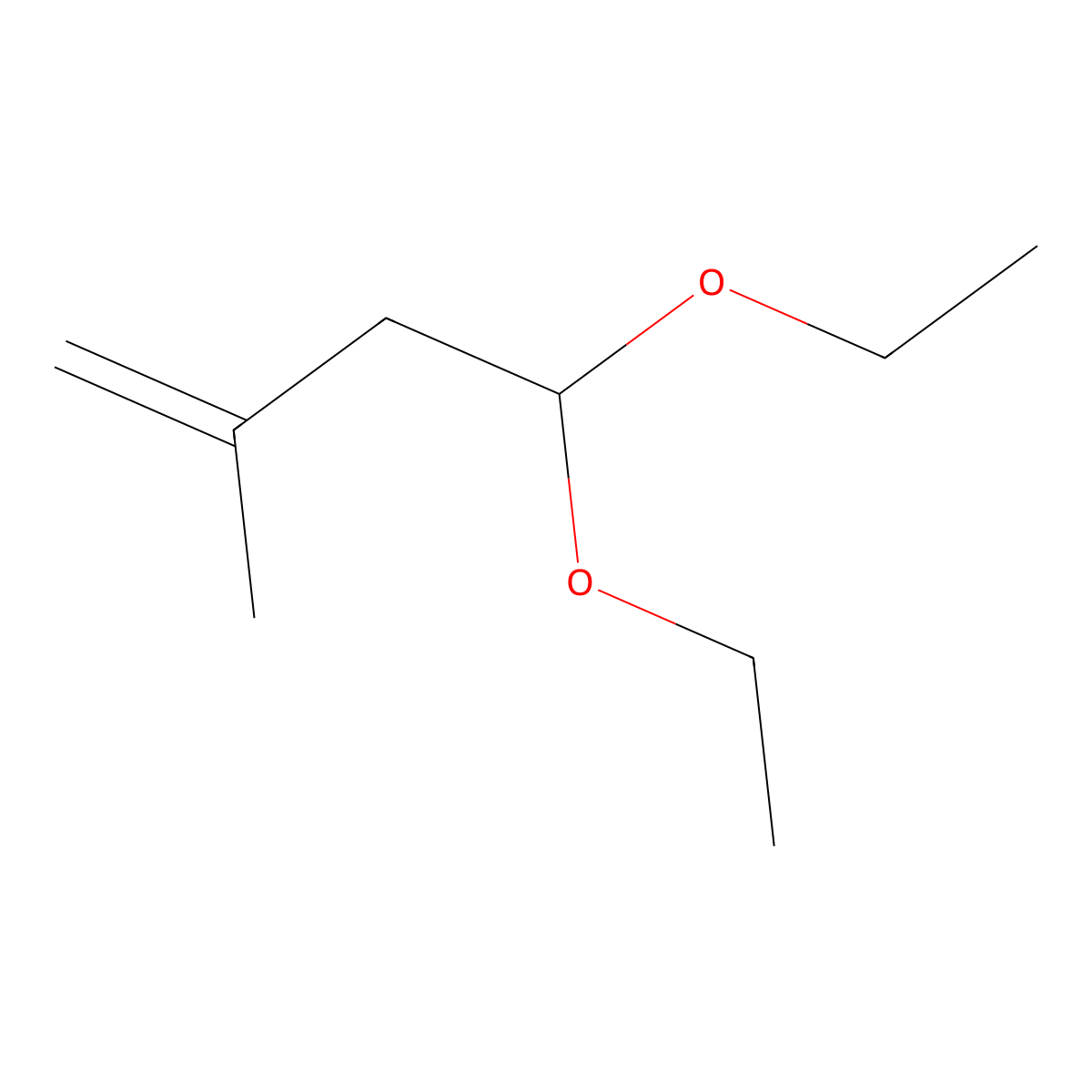 4,4-Diethoxy-2-methylbut-1-ene molecular structure, CAS 54340-95-3