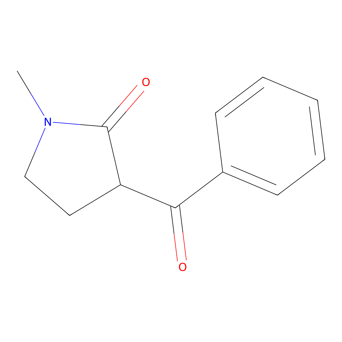 3-Benzoyl-1-methylpyrrolidin-2-one molecular structure, CAS 54343-55-4