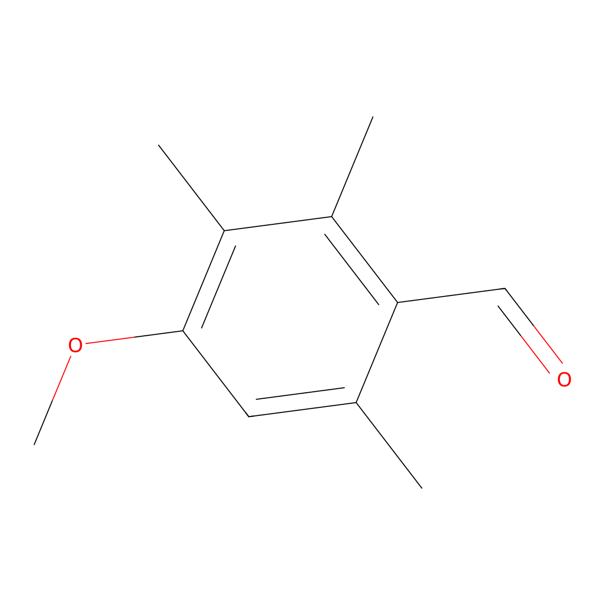 4-Methoxy-2,3,6-trimethylbenzaldehyde molecular structure, CAS 54344-92-2