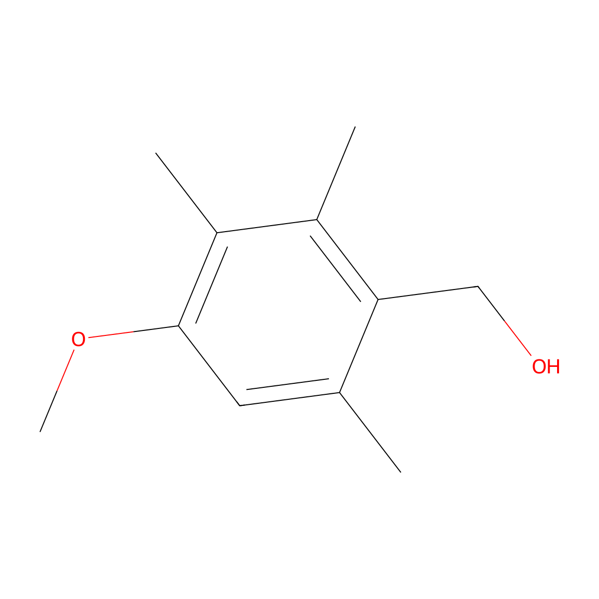4-Methoxy-2,3,6-trimethylbenzyl alcohol molecular structure, CAS 54344-93-3