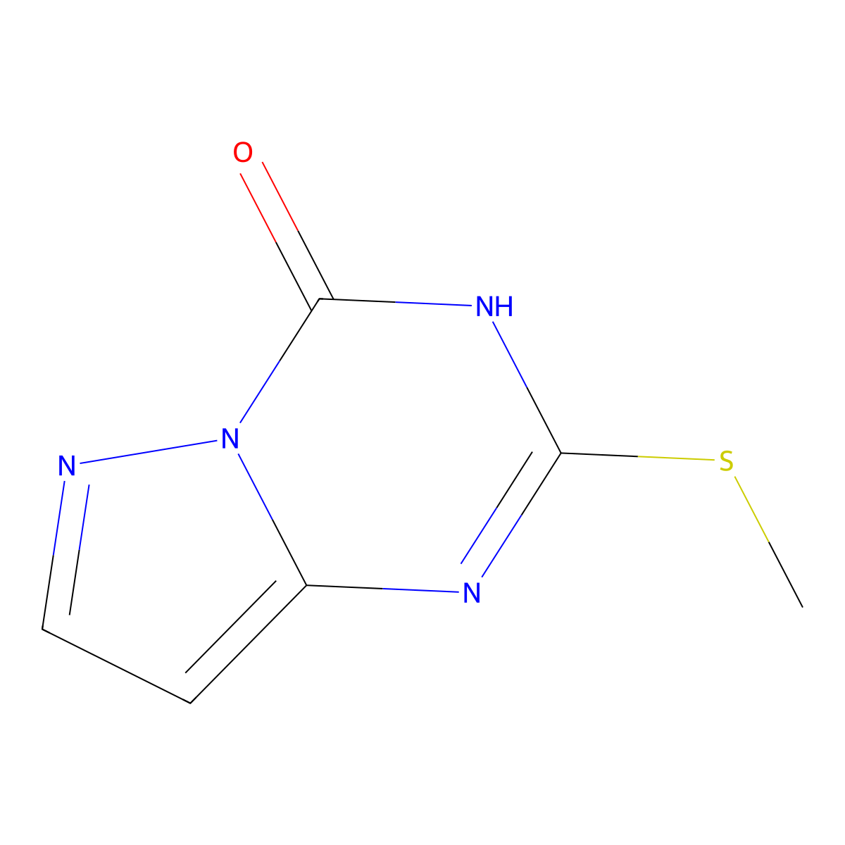 2-(Methylthio)pyrazolo[1,5-a][1,3,5]triazin-4(3H)-one molecular structure, CAS 54346-18-8