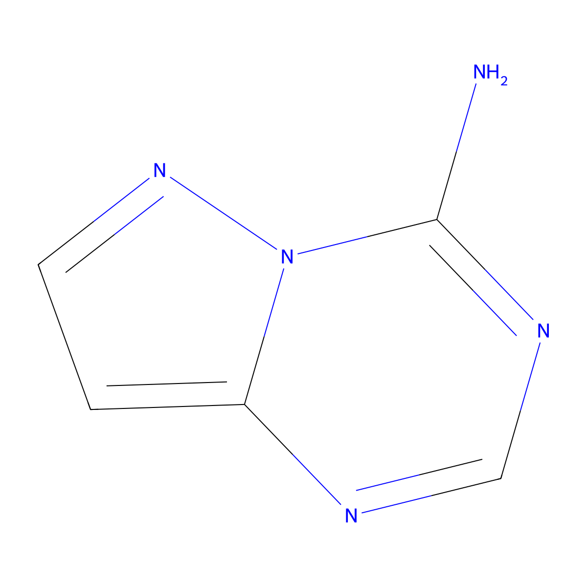 Pyrazolo(1,5-a)(1,3,5)triazin-4-amine molecular structure, CAS 54346-29-1