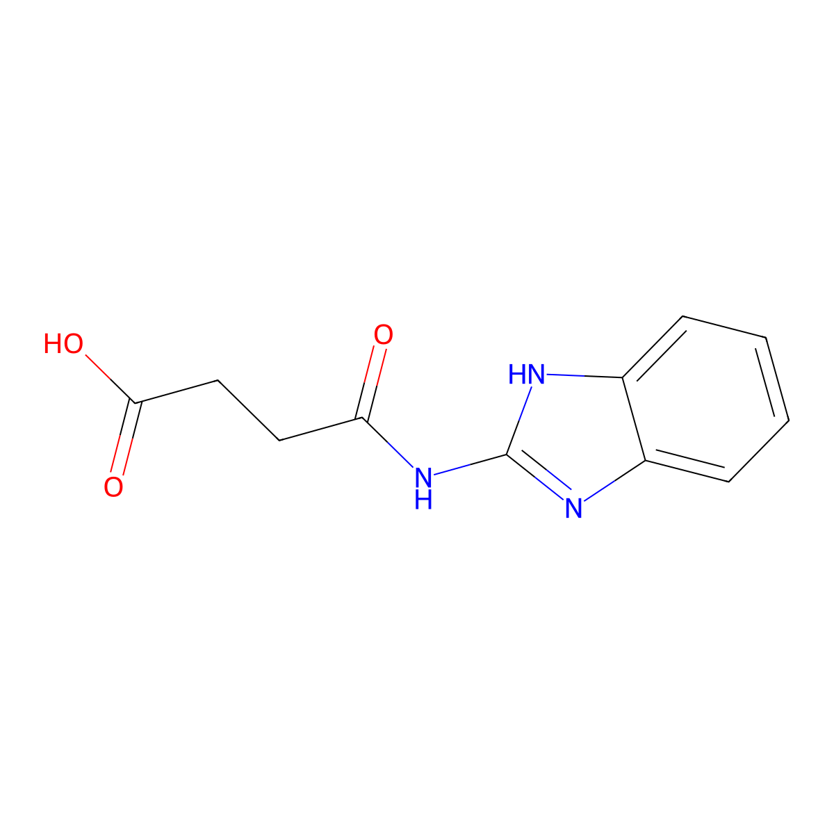 4-(1H-Benzimidazol-2-ylamino)-4-oxobutanoic acid molecular structure, CAS 54346-70-2