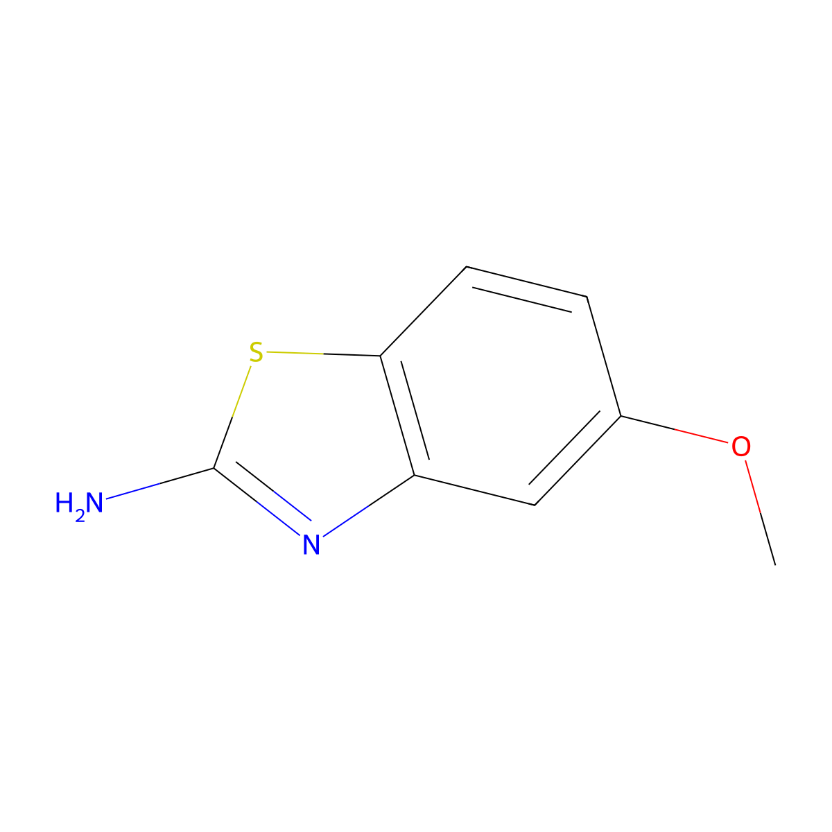 5-Methoxy-2-benzothiazolamine molecular structure, CAS 54346-87-1