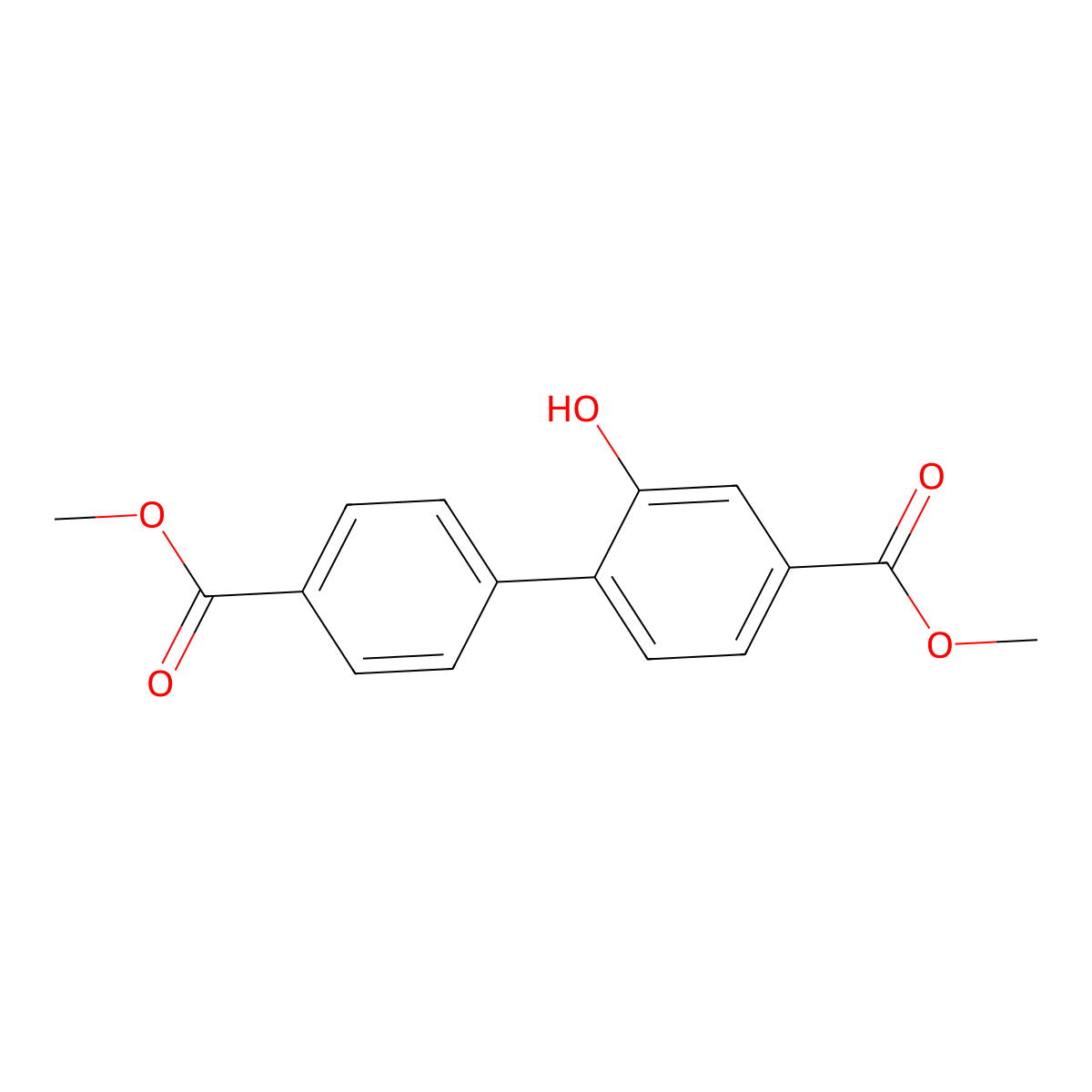 Methyl3-hydroxy-4-(4-methoxycarbonylphenyl)benzoate molecular structure, CAS 54349-39-2