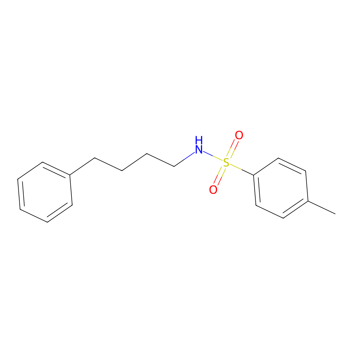 4-methyl-N-(4-phenylbutyl)benzenesulfonamide molecular structure, CAS 5435-06-3
