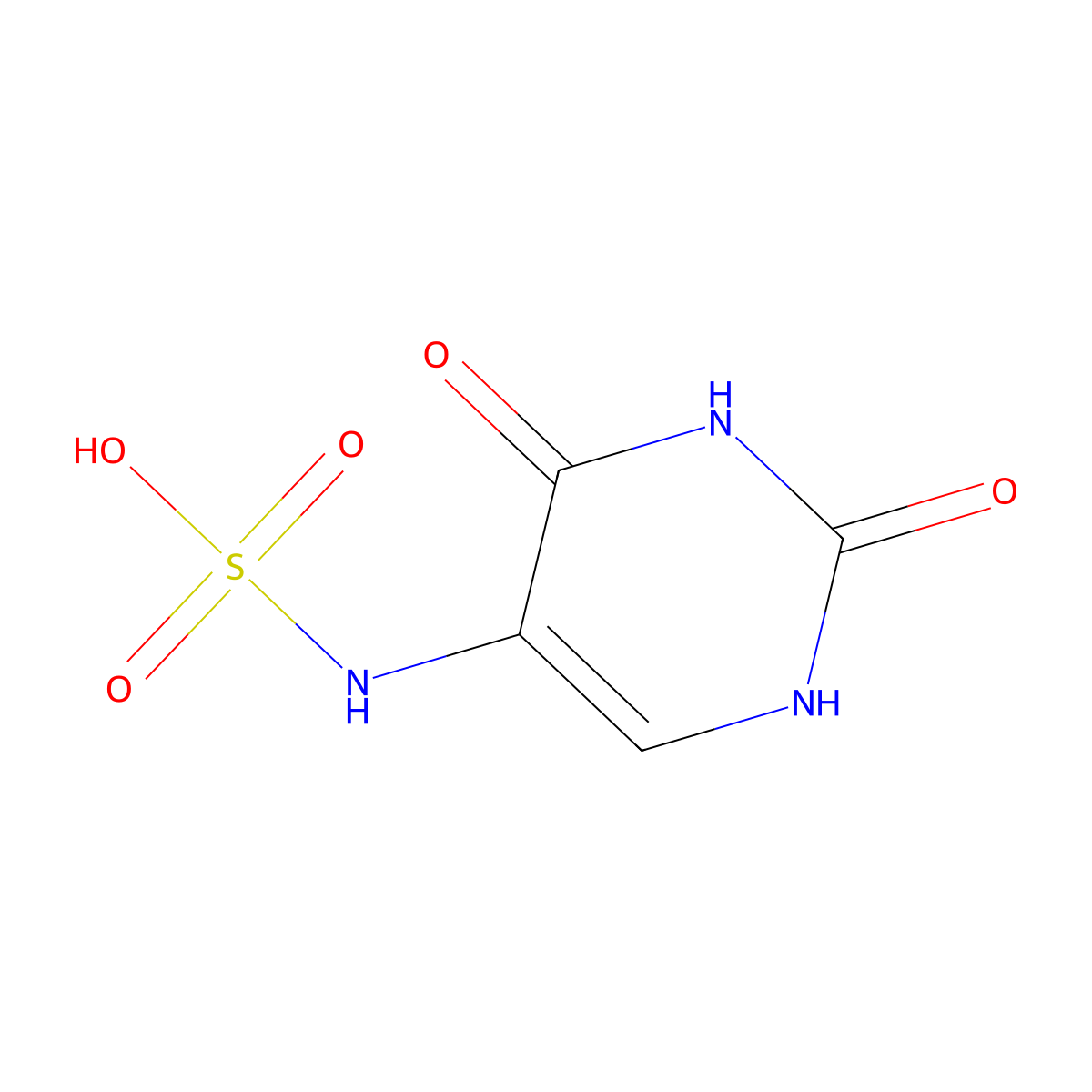 2,4-Dihydroxy-5-pyrimidinylsulfamic acid molecular structure, CAS 5435-16-5