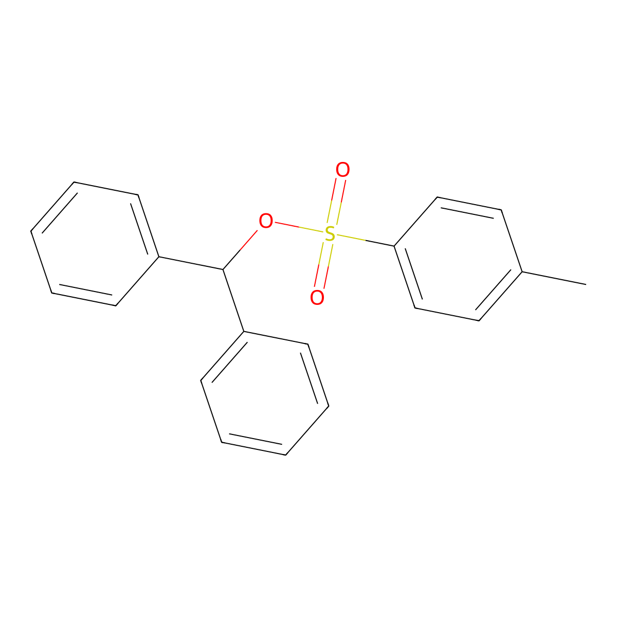 Benzhydryl 4-methylbenzenesulfonate molecular structure, CAS 5435-24-5
