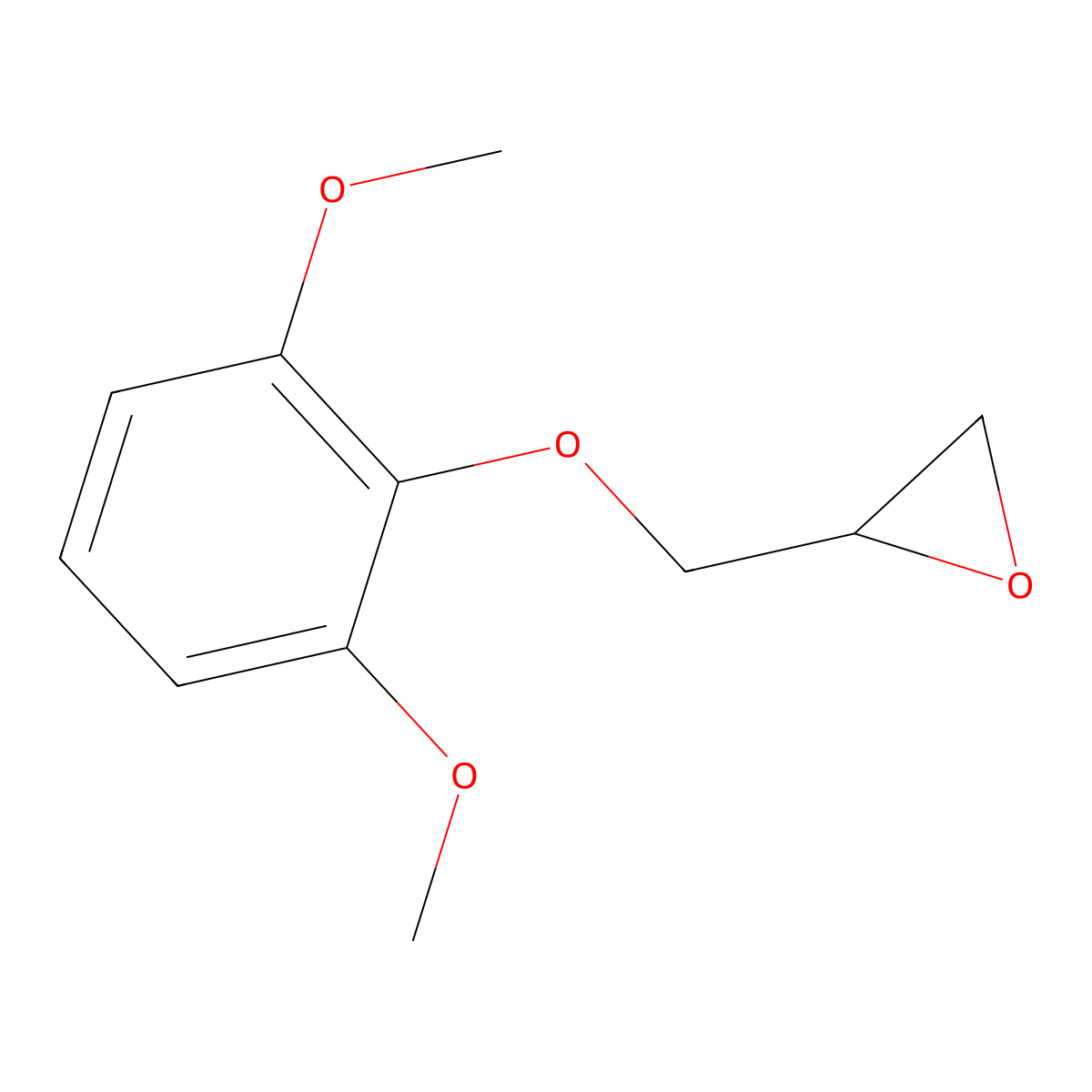 2-[(2,6-Dimethoxyphenoxy)methyl]oxirane molecular structure, CAS 5435-29-0