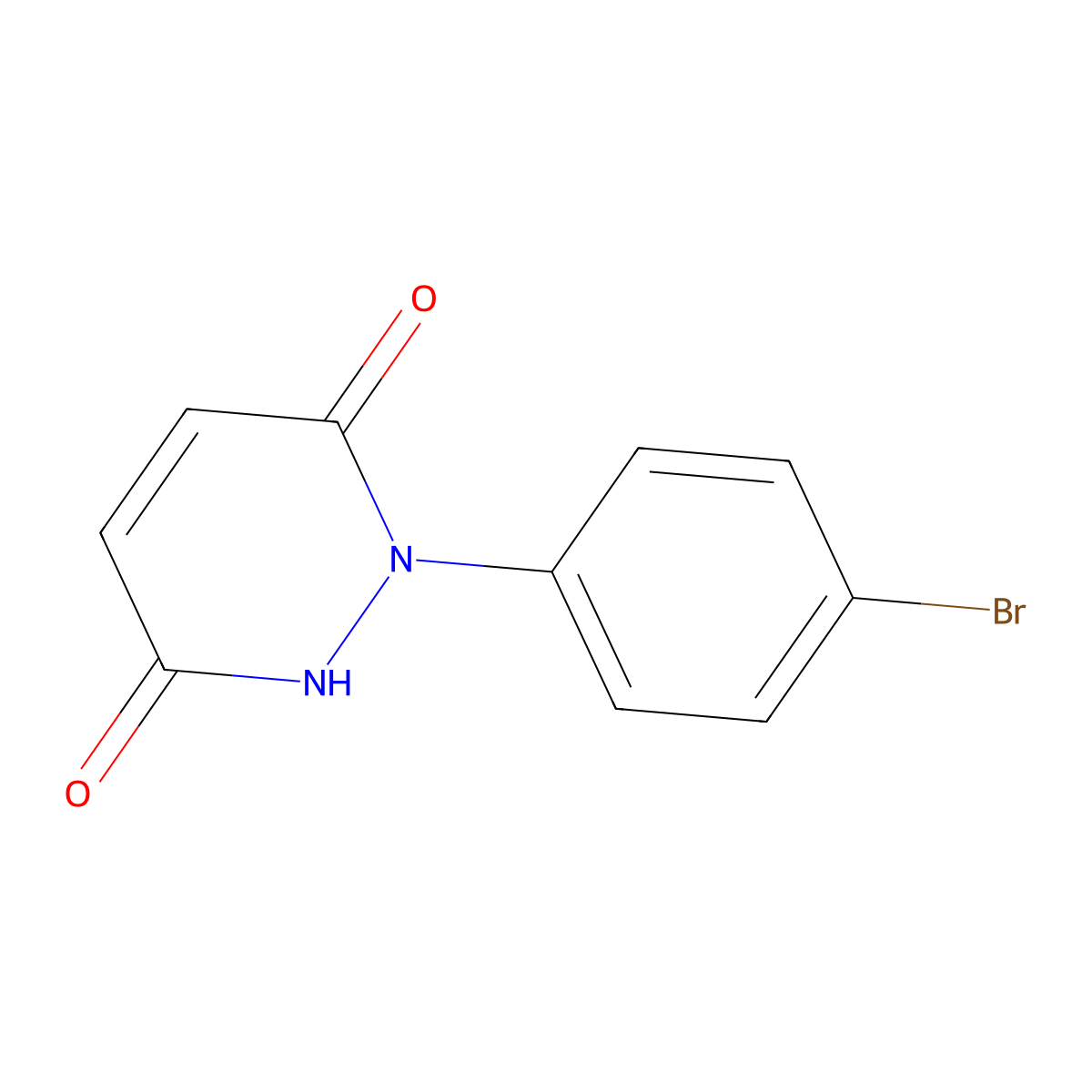 1-(4-Bromophenyl)-1,2-dihydro-3,6-pyridazinedione molecular structure, CAS 5435-32-5