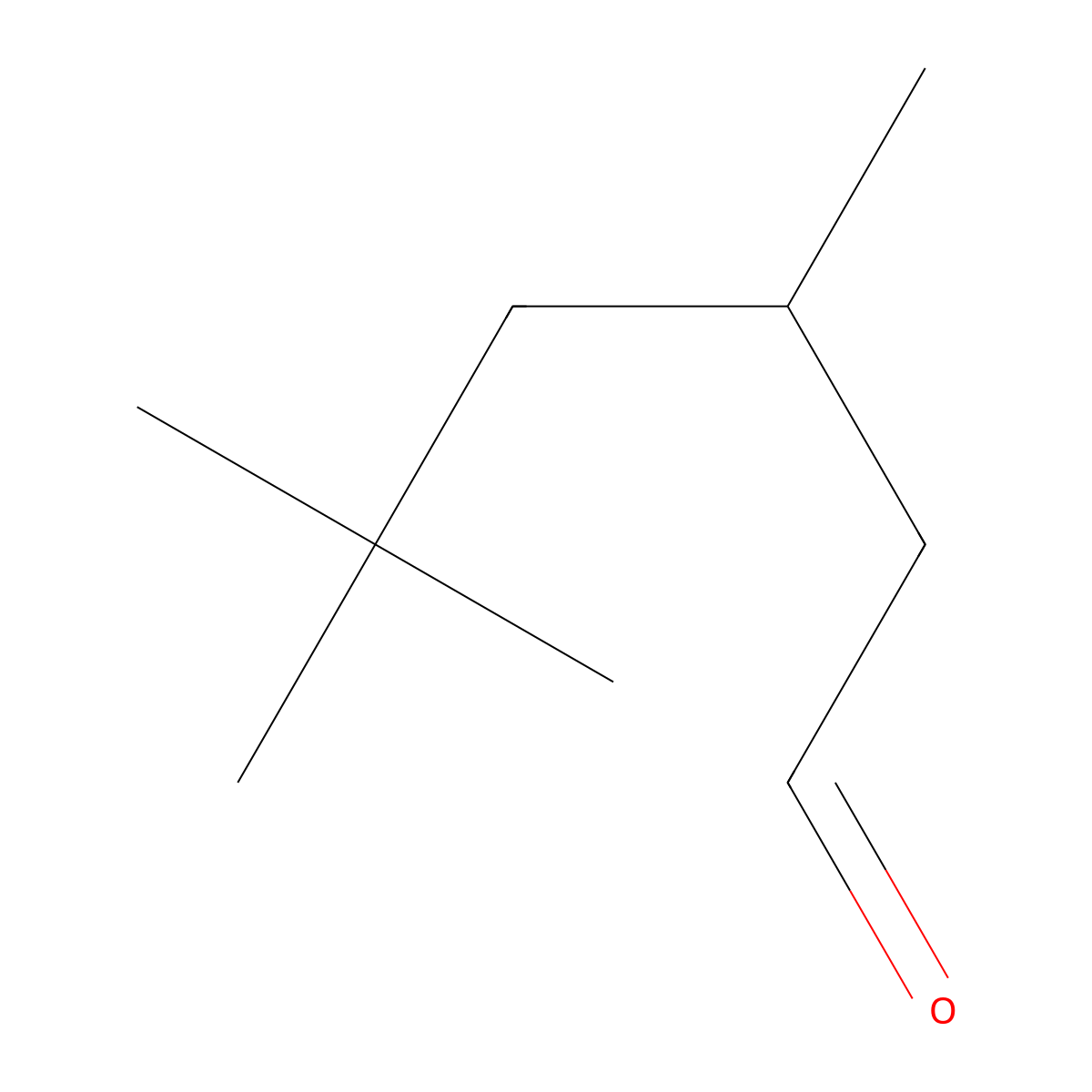 3,5,5-Trimethylhexanal molecular structure, CAS 5435-64-3