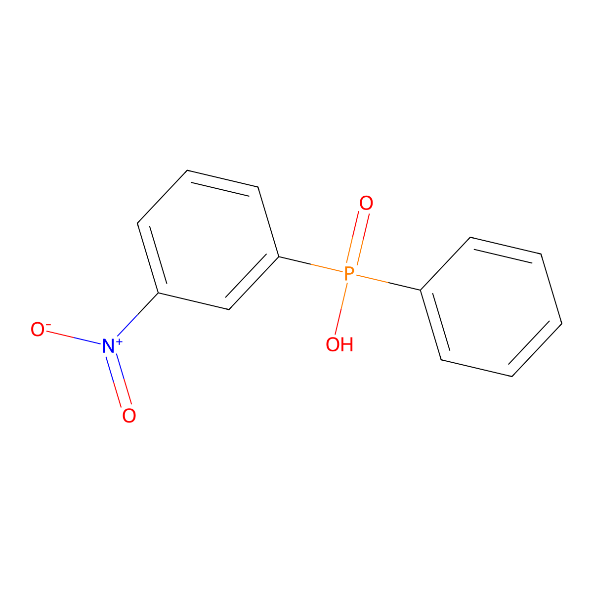 Phosphinic acid, (m-nitrophenyl)phenyl- molecular structure, CAS 5435-77-8