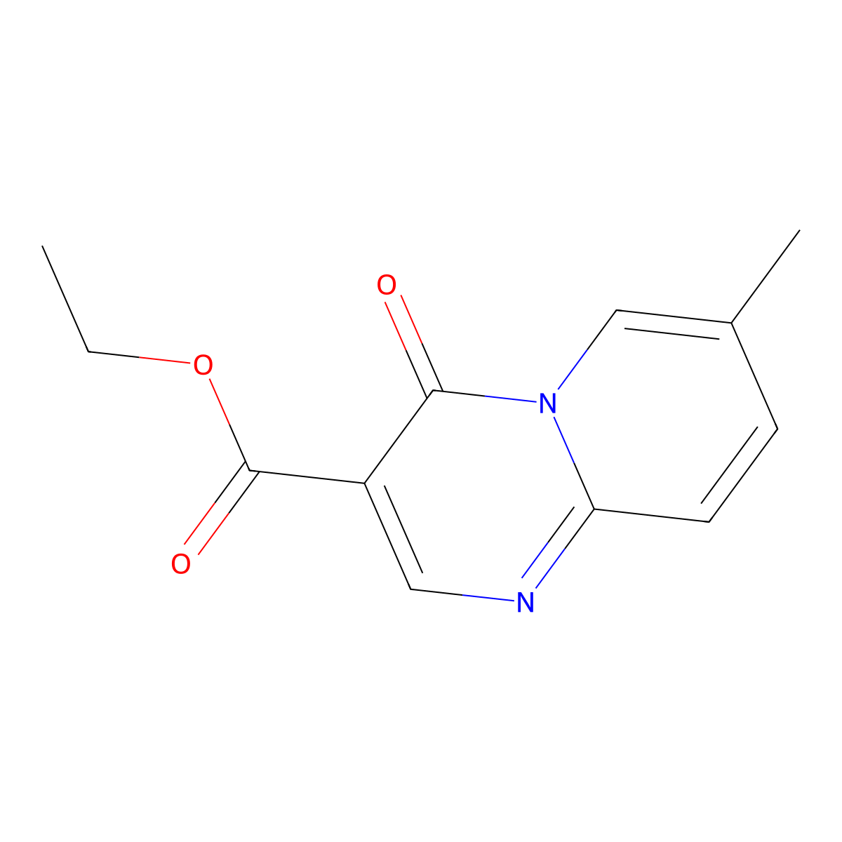 Ethyl 7-methyl-4-oxo-4H-pyrido[1,2-a]pyrimidine-3-carboxylate molecular structure, CAS 5435-82-5
