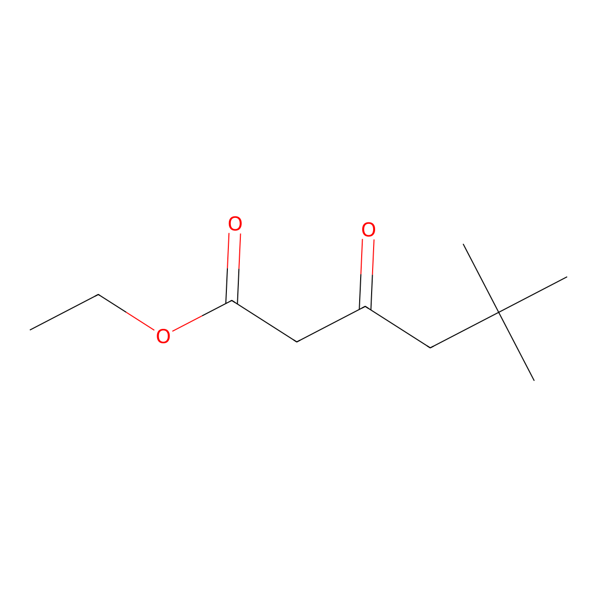 Ethyl 5,5-dimethyl-3-oxohexanoate molecular structure, CAS 5435-91-6