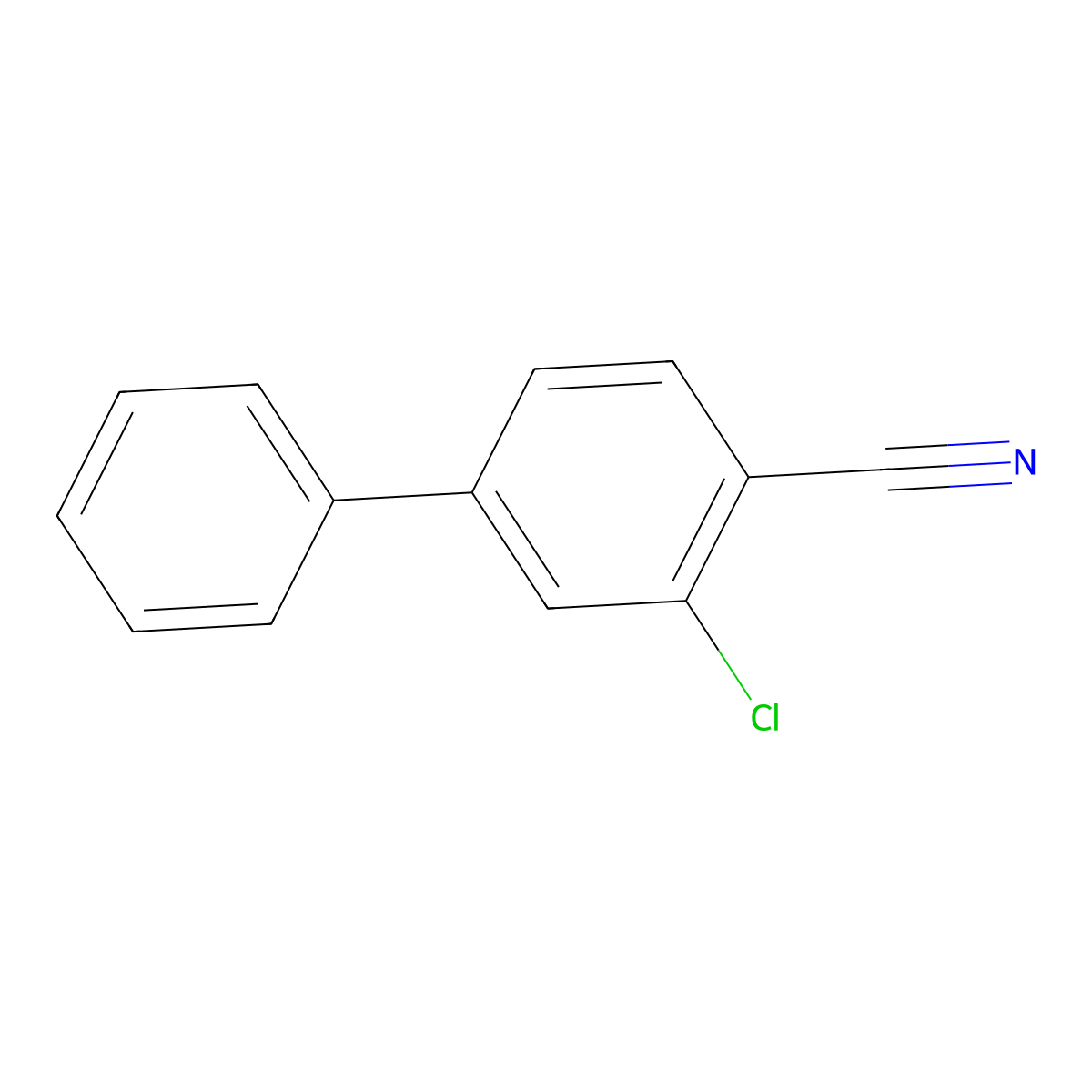 2-Chloro-4-phenylbenzonitrile molecular structure, CAS 5435-92-7