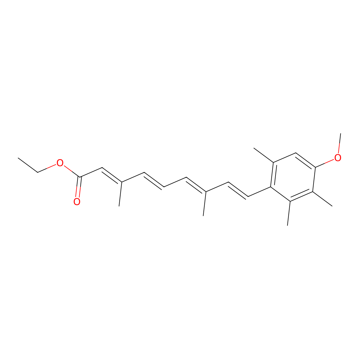 Etretinate molecular structure, CAS 54350-48-0
