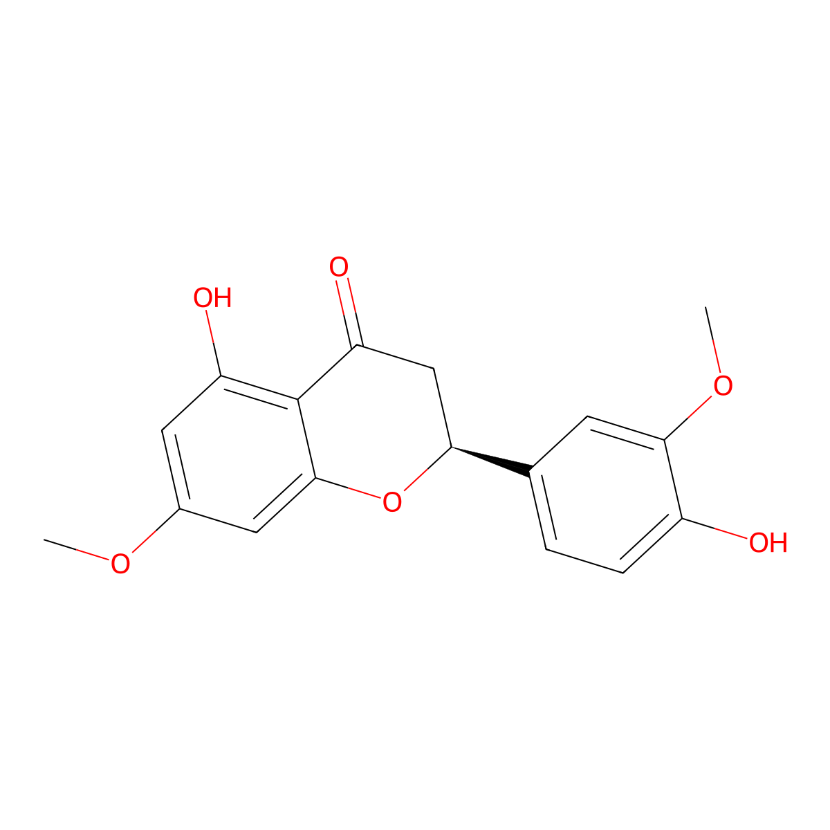 Eriodictyol 7,3'-dimethyl ether molecular structure, CAS 54352-60-2