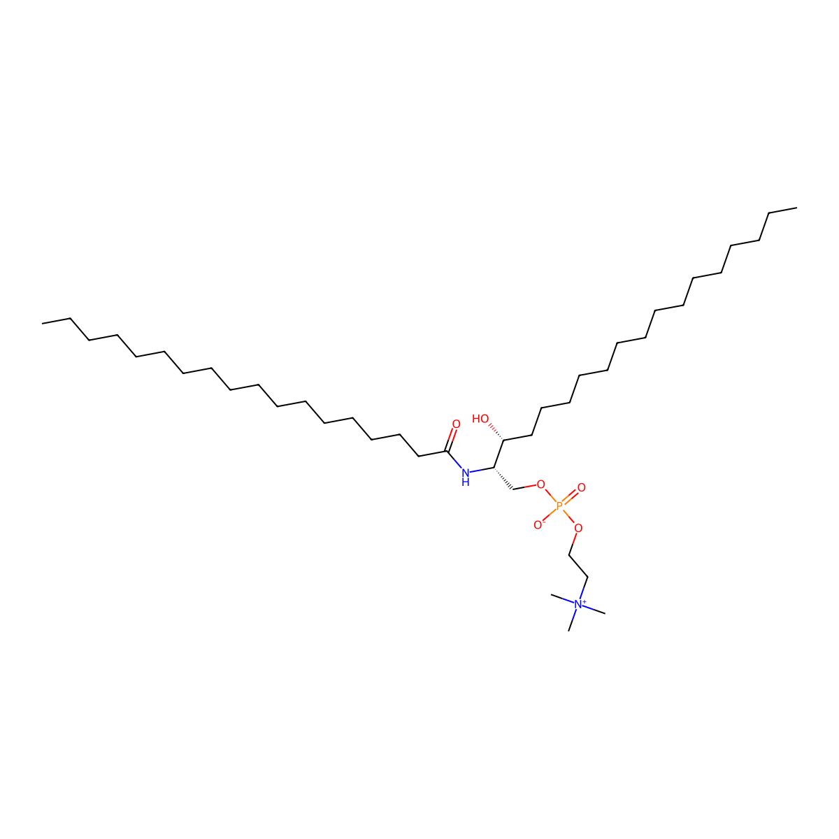 SM(d18:0/18:0) molecular structure, CAS 54353-31-0
