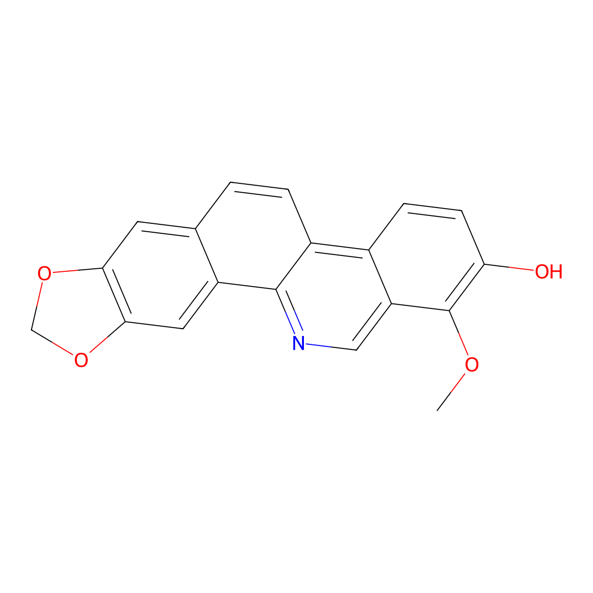 Decarine molecular structure, CAS 54354-62-0