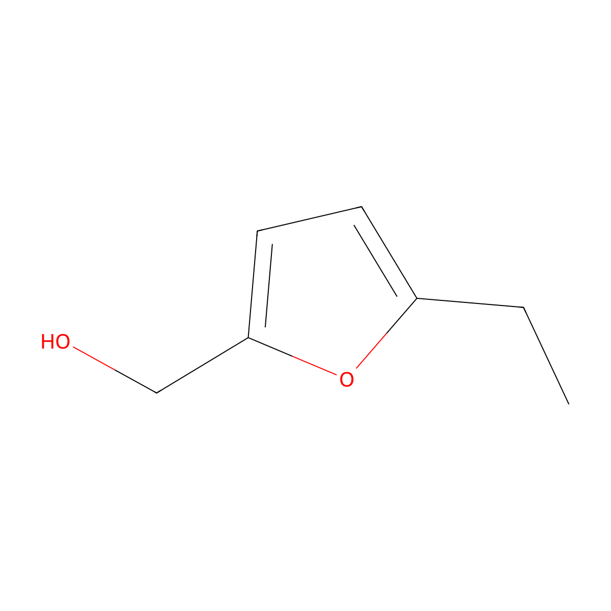 5-Ethyl-2-furanmethanol molecular structure, CAS 54355-76-9