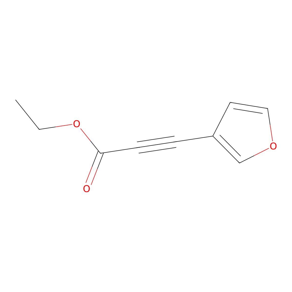 Ethyl 3-(furan-3-yl)prop-2-ynoate molecular structure, CAS 54356-07-9
