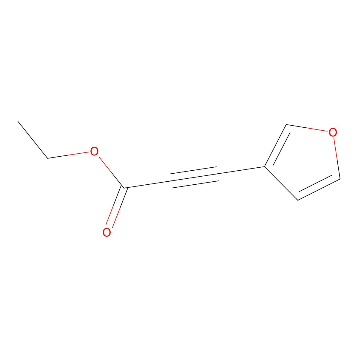 Ethyl 3-(furan-3-yl)prop-2-ynoate molecular structure, CAS 54356-07-9