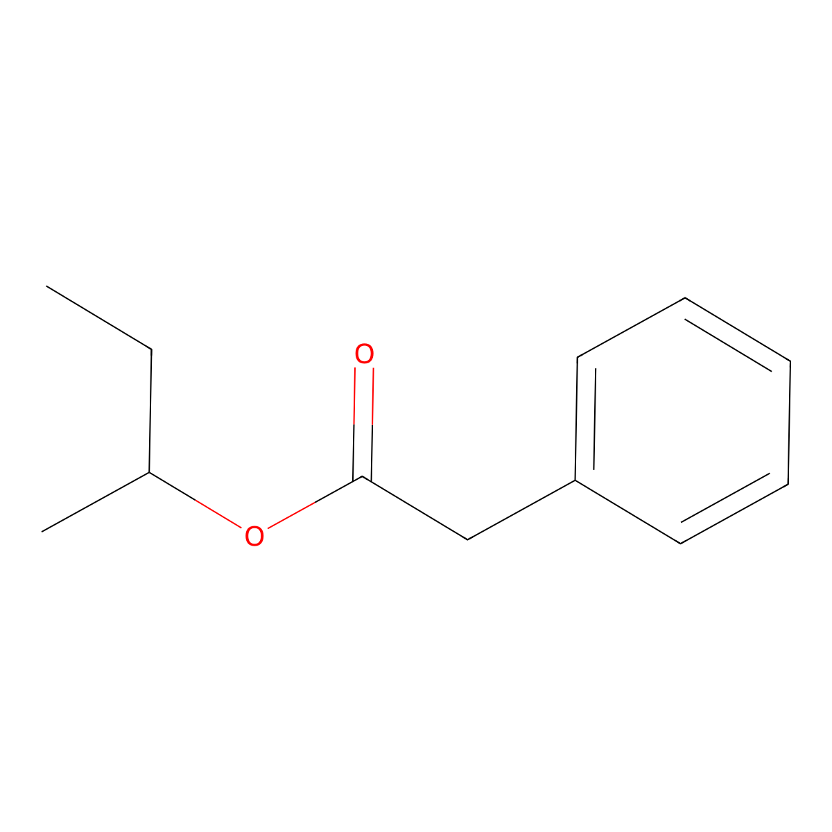 Sec-butyl phenylacetate molecular structure, CAS 5436-58-8