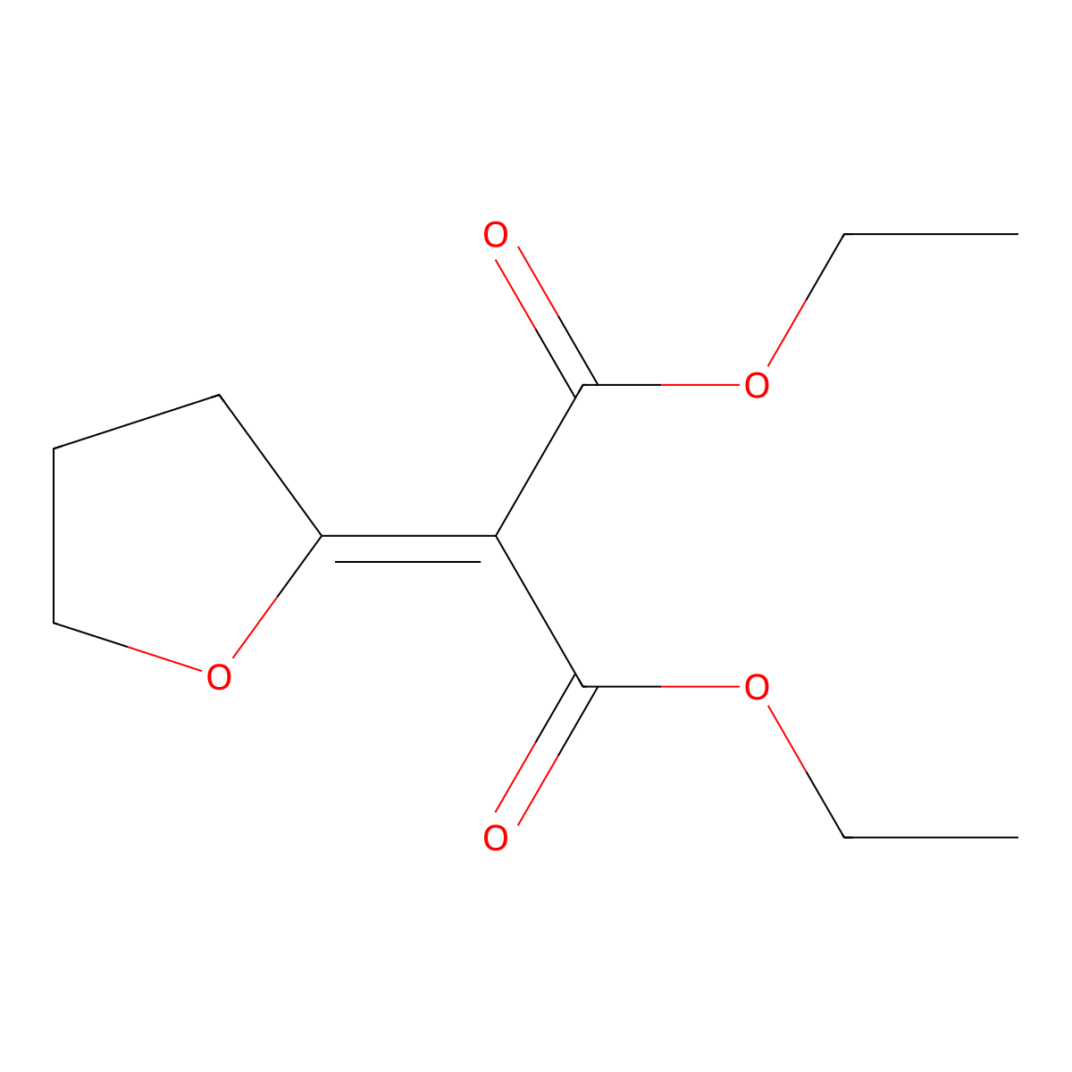 1,3-Diethyl 2-(oxolan-2-ylidene)propanedioate molecular structure, CAS 54362-89-9