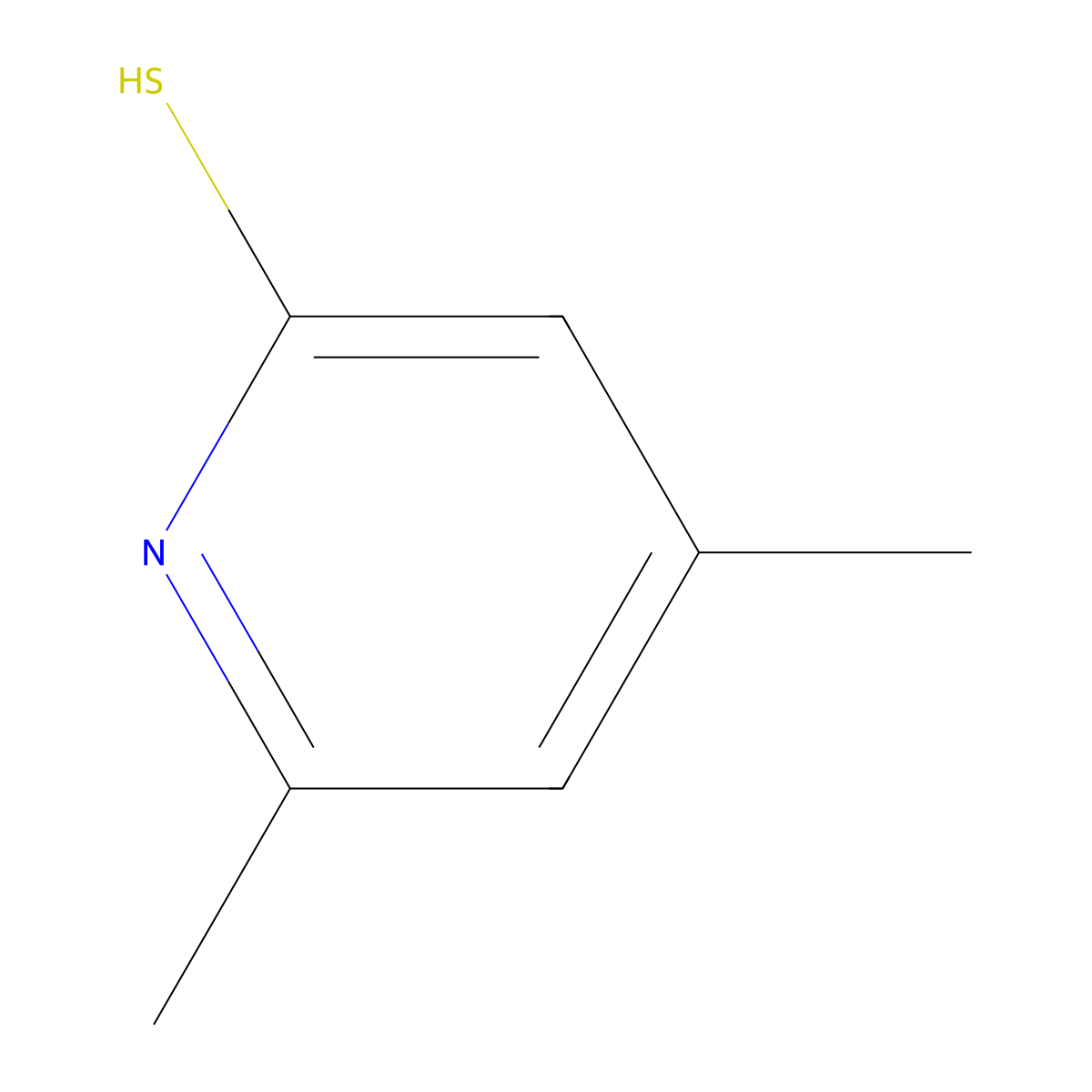 4,6-Dimethylpyridine-2(1H)-thione molecular structure, CAS 54364-19-1