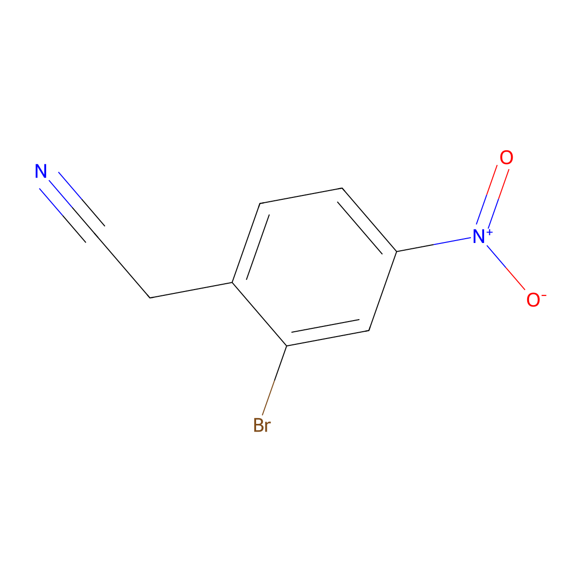 2-(2-Bromo-4-nitrophenyl)acetonitrile molecular structure, CAS 543683-48-3