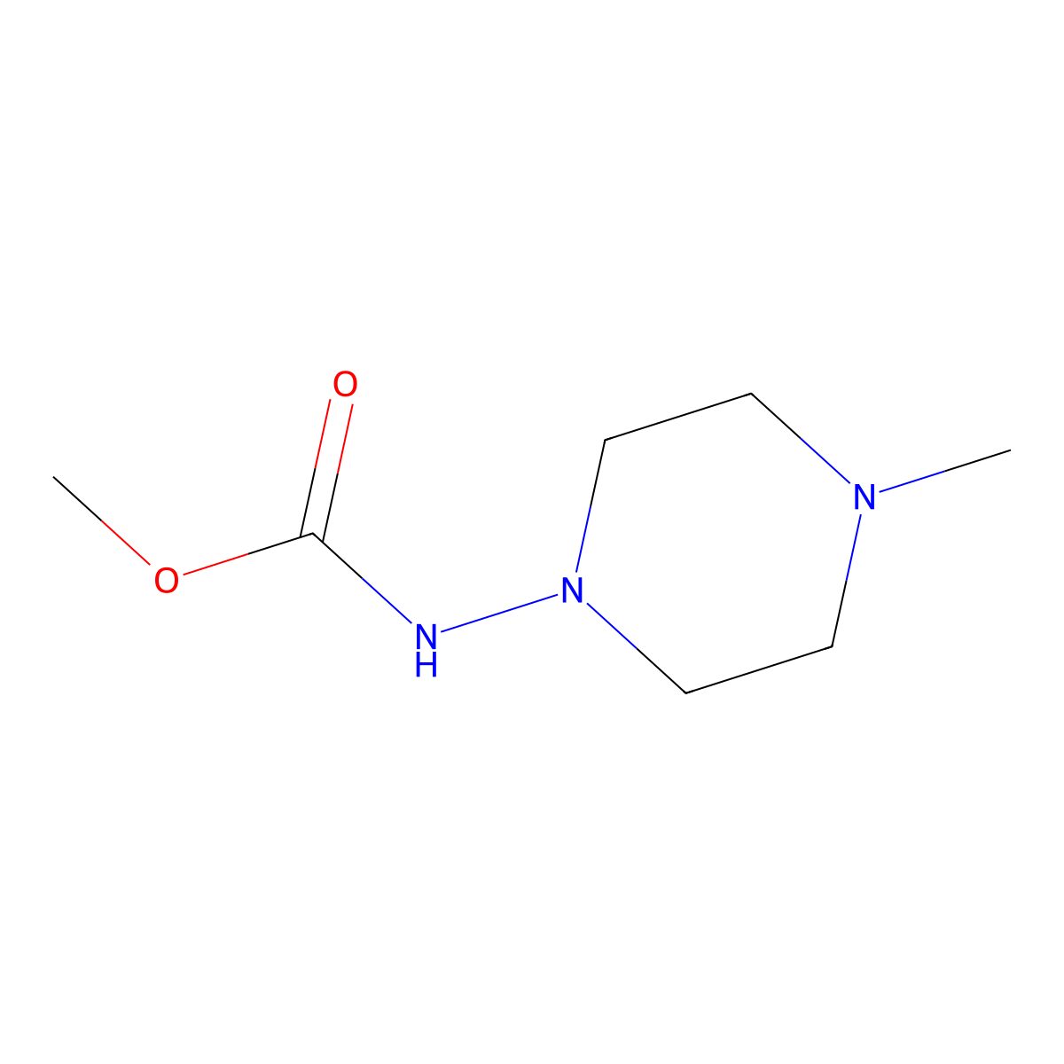 Methyl (4-methylpiperazin-1-yl)carbamate molecular structure, CAS 543684-15-7