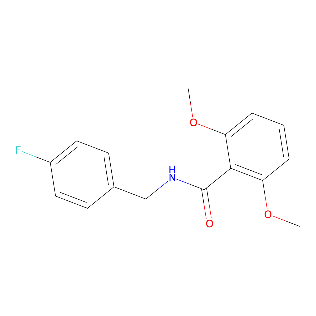 N-[(4-fluorophenyl)methyl]-2,6-dimethoxybenzamide molecular structure, CAS 543684-47-5