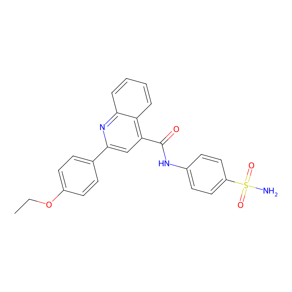 2-(4-ethoxyphenyl)-N-(4-sulfamoylphenyl)quinoline-4-carboxamide molecular structure, CAS 543685-10-5