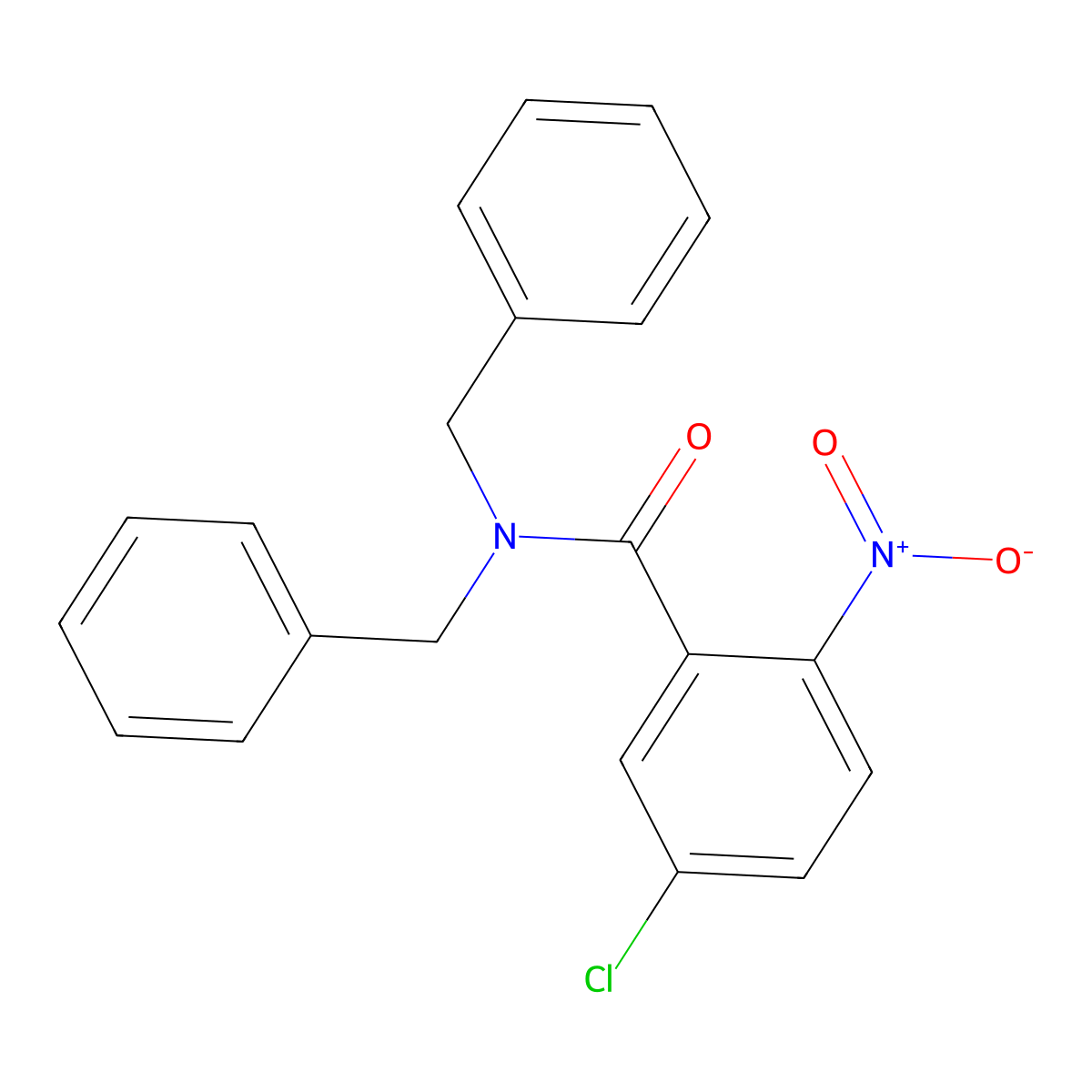 N,N-dibenzyl-5-chloro-2-nitrobenzamide molecular structure, CAS 543685-36-5