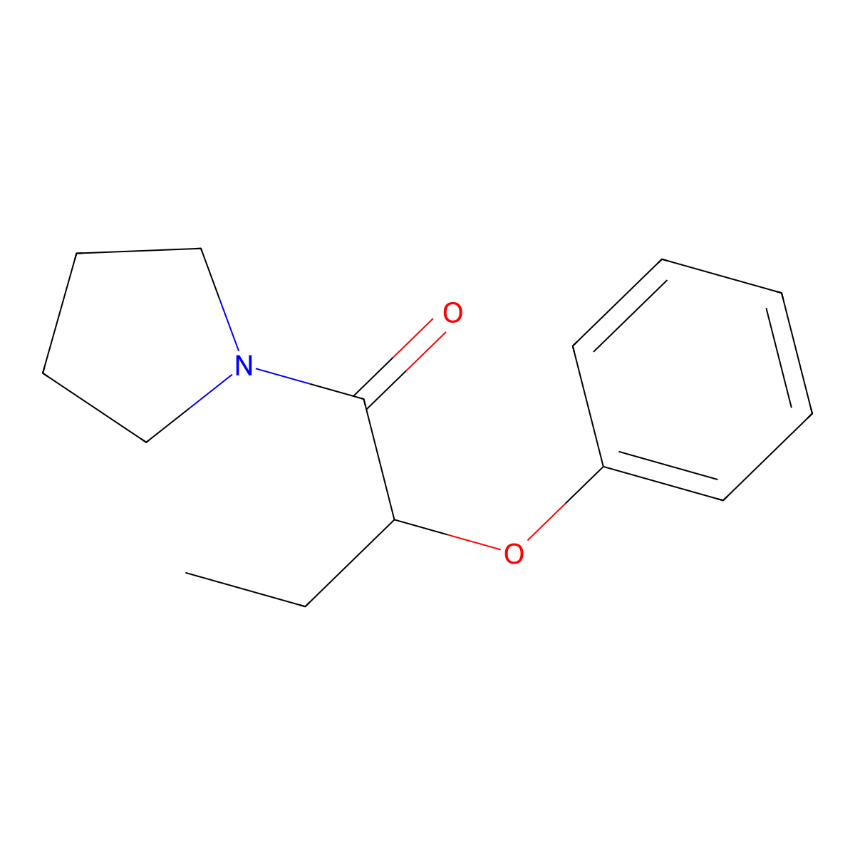 2-Phenoxy-1-pyrrolidin-1-ylbutan-1-one molecular structure, CAS 543685-97-8
