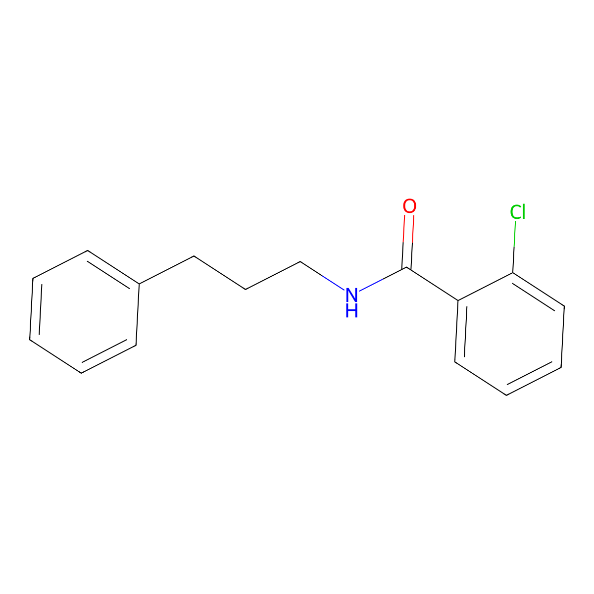 2-chloro-N-(3-phenylpropyl)benzamide molecular structure, CAS 543686-32-4