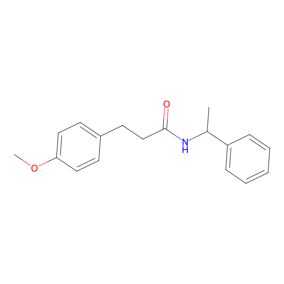 3-(4-methoxyphenyl)-N-(1-phenylethyl)propanamide molecular structure, CAS 543686-73-3