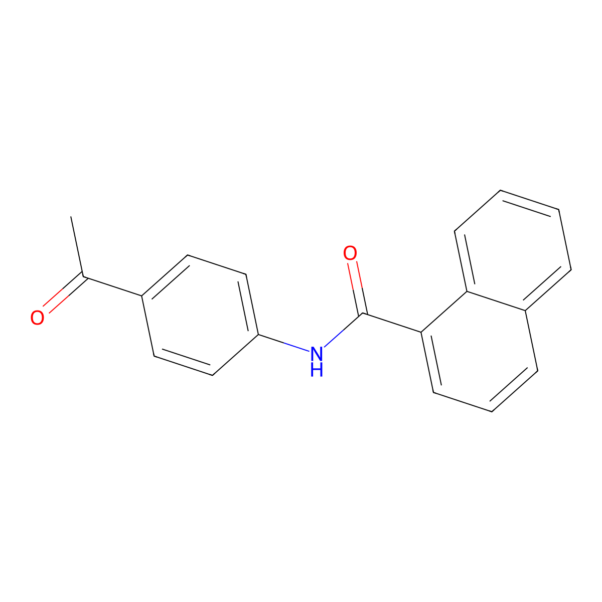 N-(4-acetylphenyl)-1-naphthamide molecular structure, CAS 543688-51-3