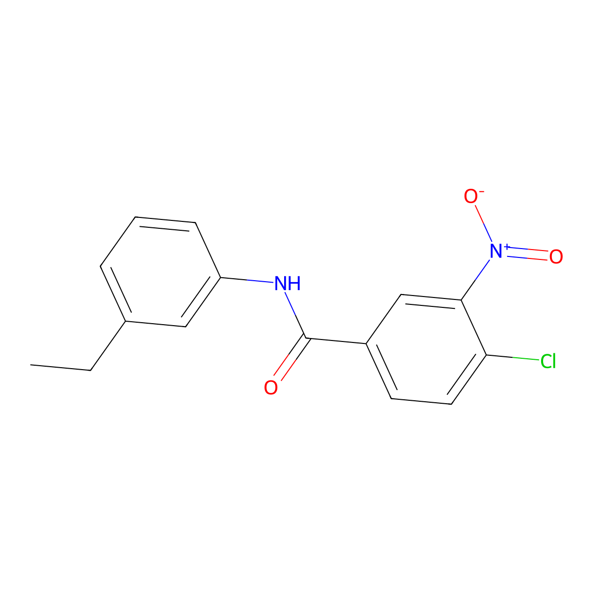 4-chloro-N-(3-ethylphenyl)-3-nitrobenzamide molecular structure, CAS 543688-72-8