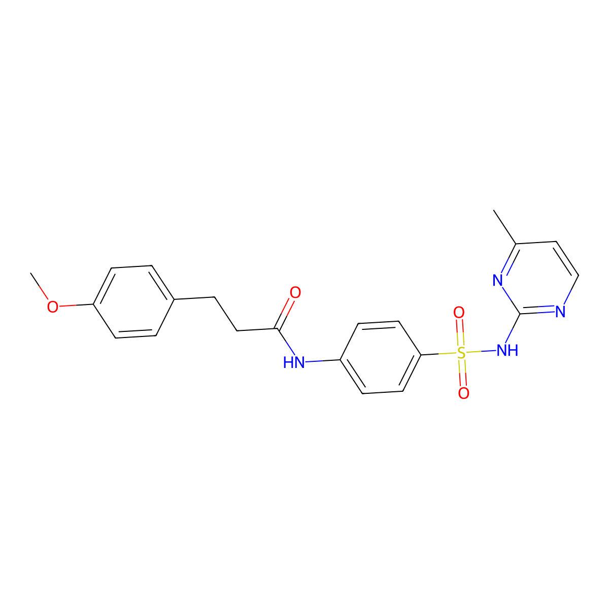 3-(4-methoxyphenyl)-N-{4-[(4-methylpyrimidin-2-yl)sulfamoyl]phenyl}propanamide molecular structure, CAS 543693-46-5
