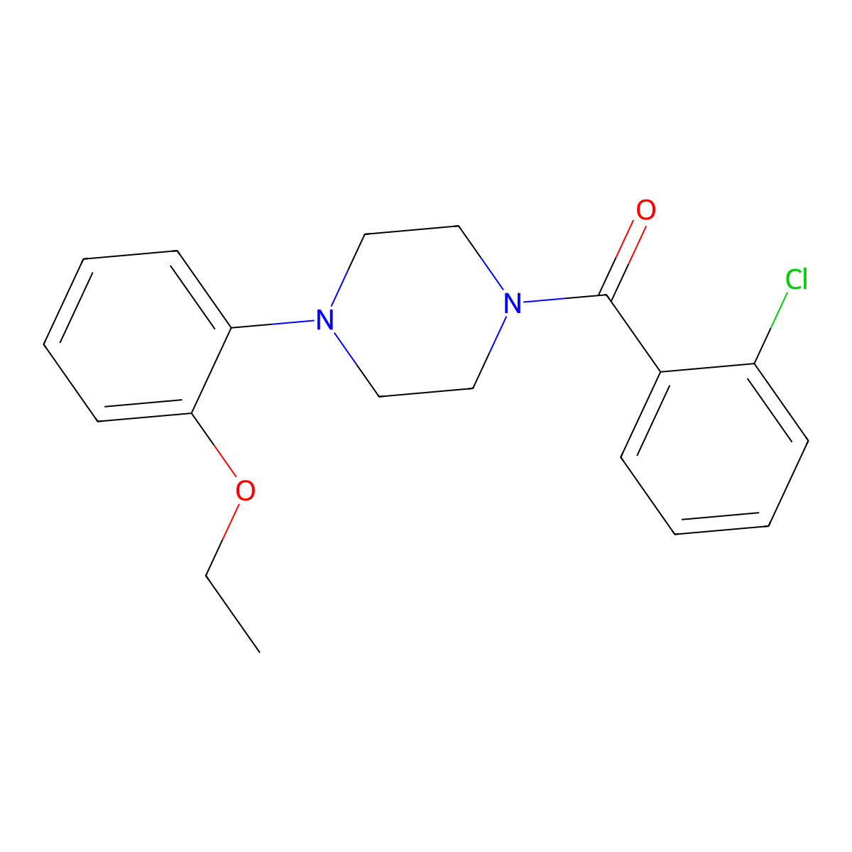 (2-Chlorophenyl)-[4-(2-ethoxyphenyl)piperazin-1-yl]methanone molecular structure, CAS 543693-76-1