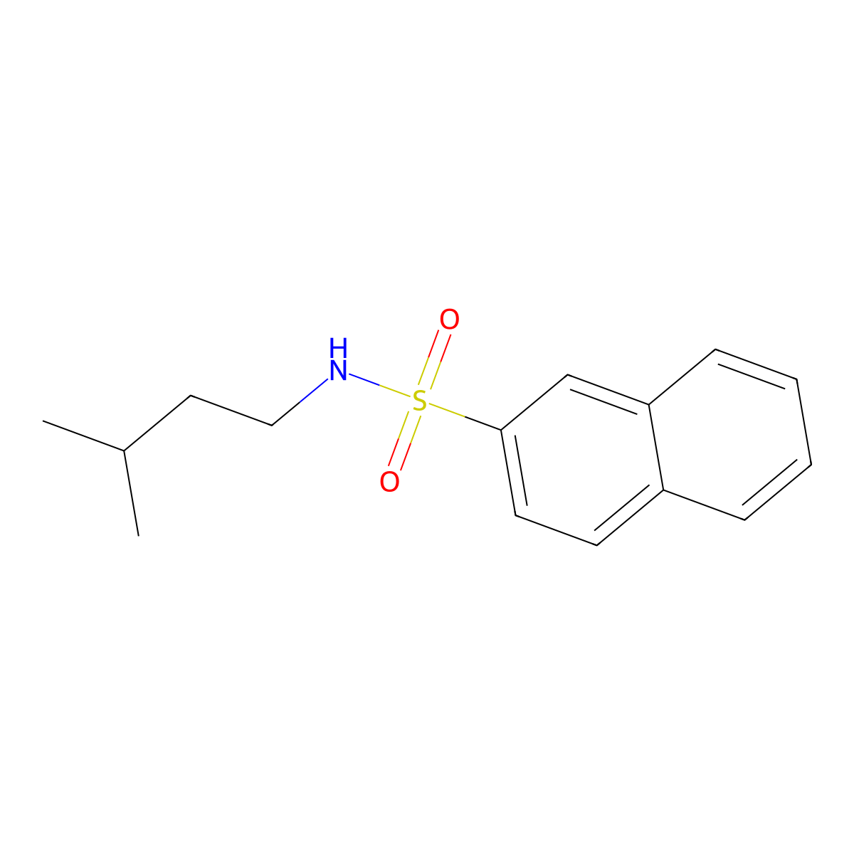 N-(3-methylbutyl)naphthalene-2-sulfonamide molecular structure, CAS 543694-01-5