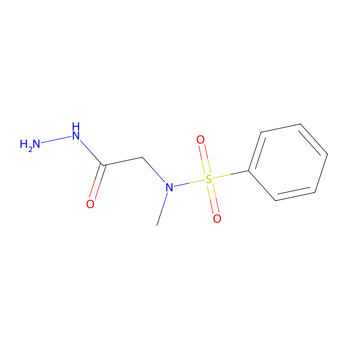 N-(2-hydrazino-2-oxoethyl)-N-methylbenzenesulfonamide molecular structure, CAS 543694-17-3