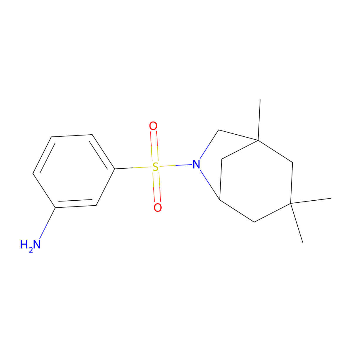3-[(1,3,3-Trimethyl-6-azabicyclo[3.2.1]oct-6-yl)sulfonyl]phenylamine molecular structure, CAS 543694-19-5