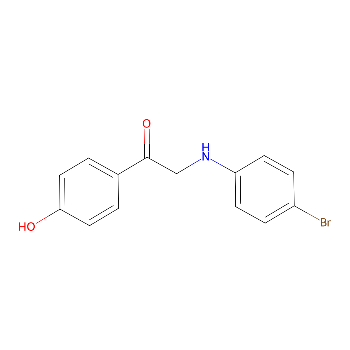 2-(4-Bromoanilino)-1-(4-hydroxyphenyl)ethanone molecular structure, CAS 543694-20-8