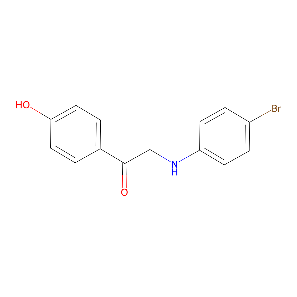 2-(4-Bromoanilino)-1-(4-hydroxyphenyl)ethanone molecular structure, CAS 543694-20-8