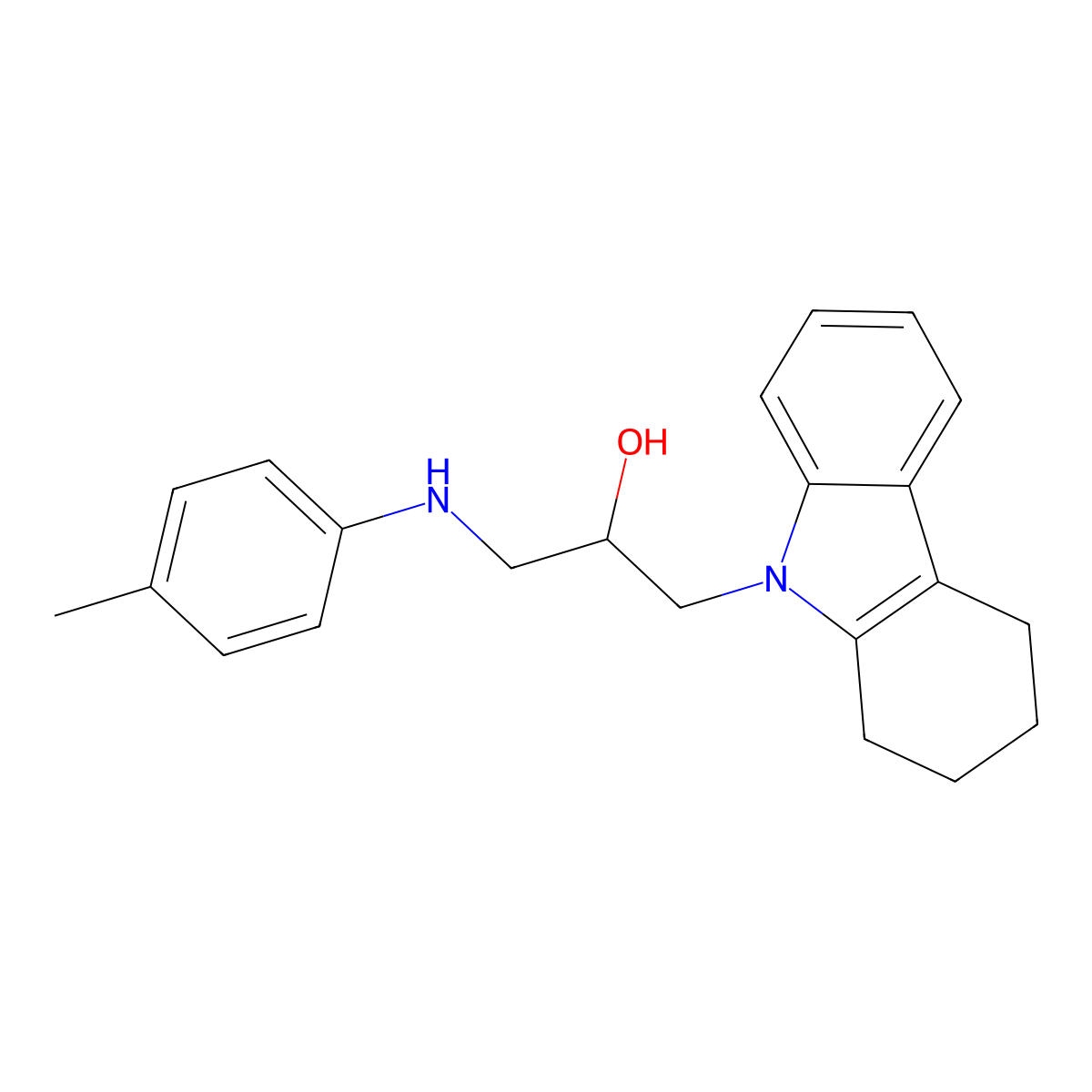 1-(4-Methylanilino)-3-(1,2,3,4-tetrahydrocarbazol-9-yl)propan-2-ol molecular structure, CAS 543694-39-9