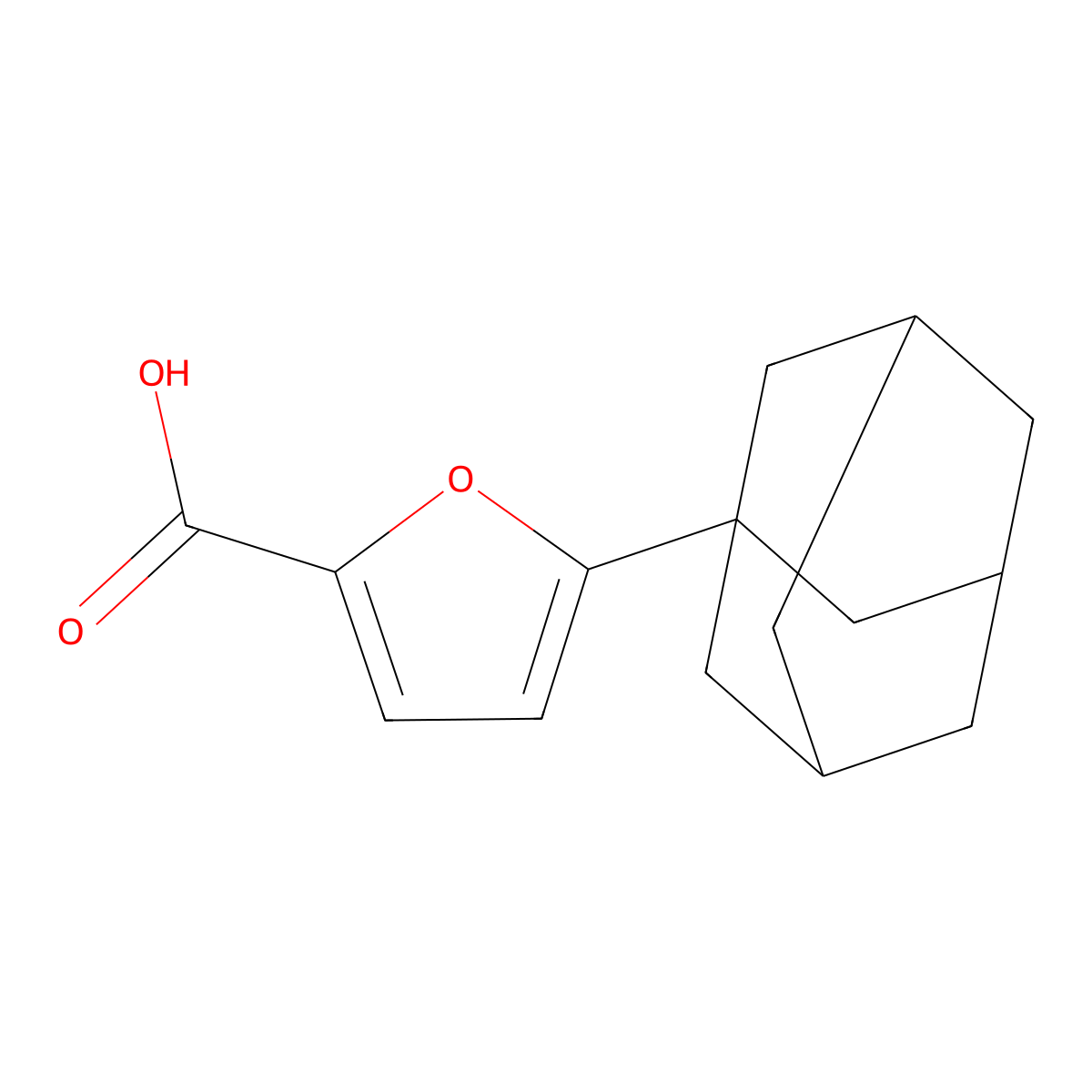 5-(1-Adamantyl)-2-furoic acid molecular structure, CAS 543694-49-1