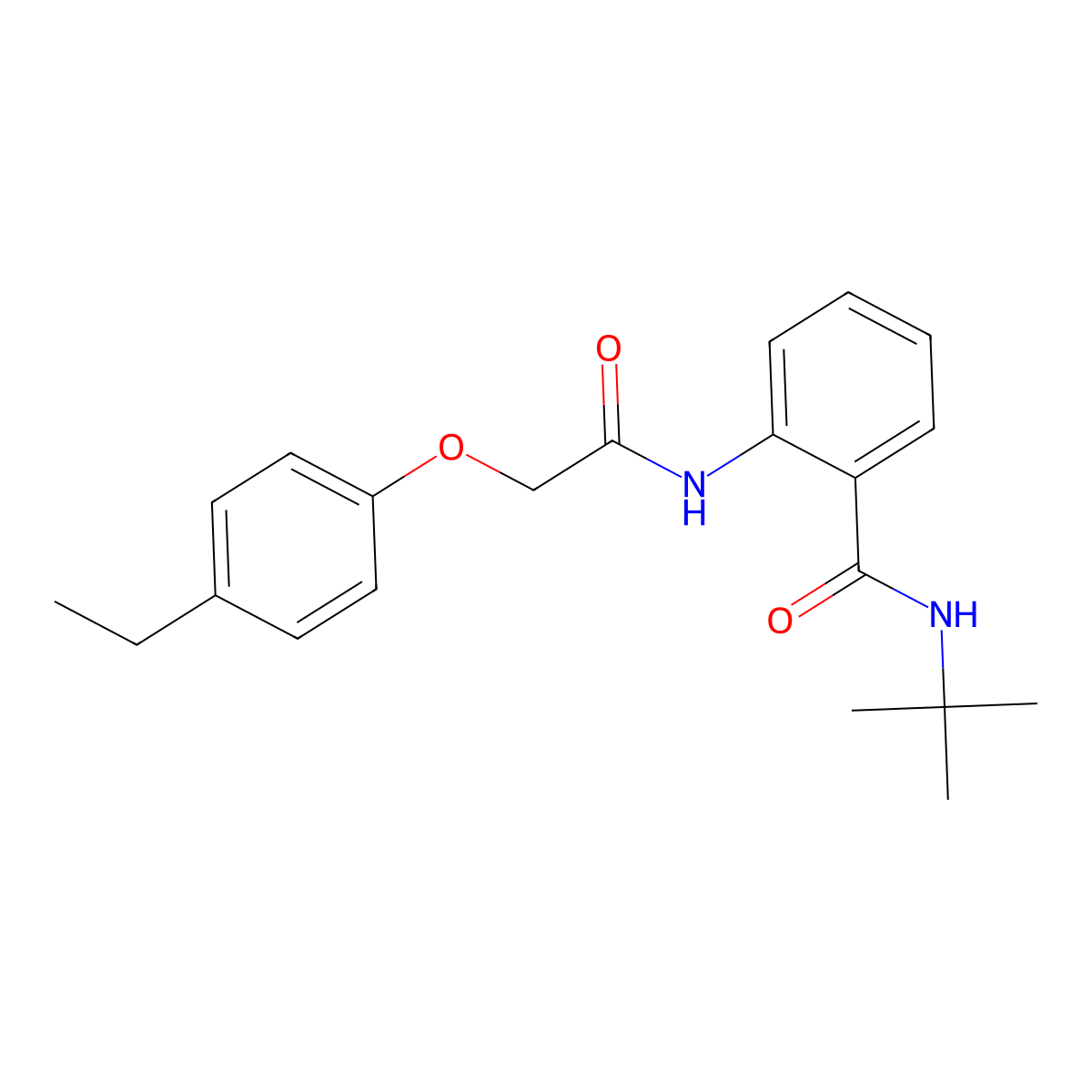 N-tert-butyl-2-[[2-(4-ethylphenoxy)acetyl]amino]benzamide molecular structure, CAS 543694-51-5