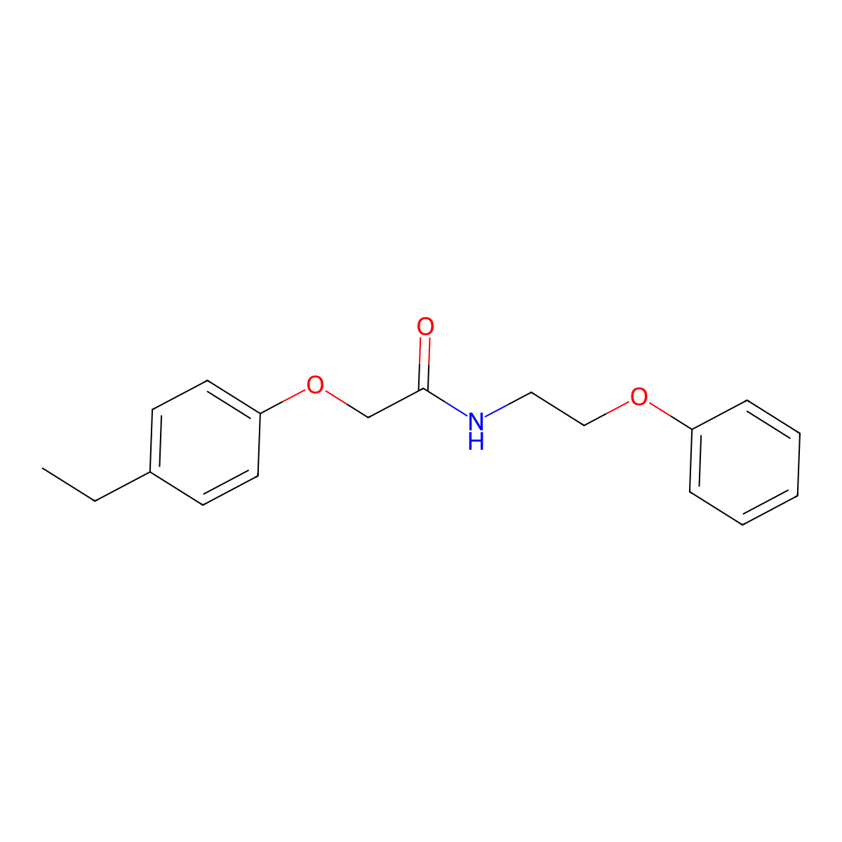 2-(4-ethylphenoxy)-N-(2-phenoxyethyl)acetamide molecular structure, CAS 543694-64-0